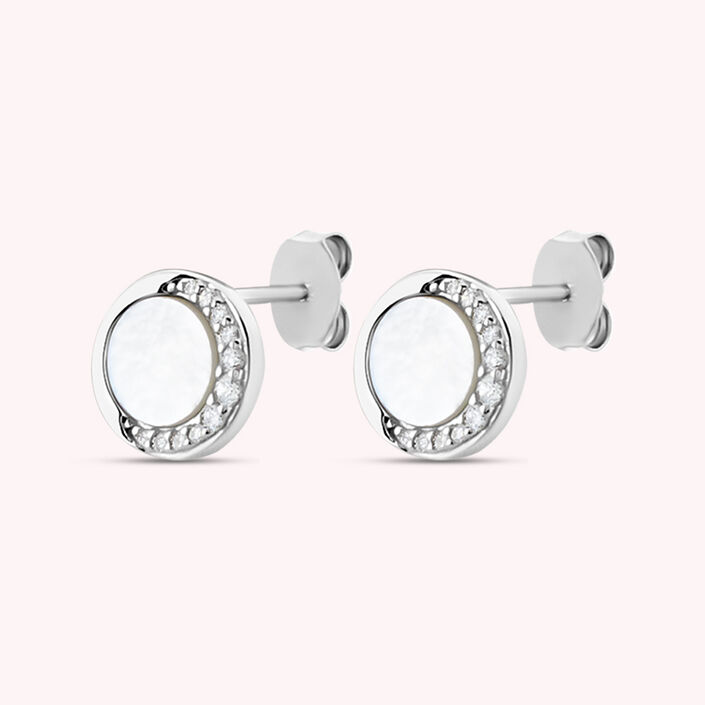 Stud earrings MOONNACR - Pearl / Silver - All earings  | Agatha