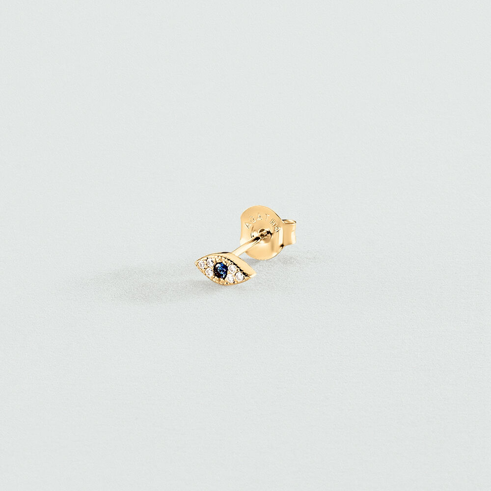 Piercing stud AZUL - Blue / Gold - Jewellery  | Agatha