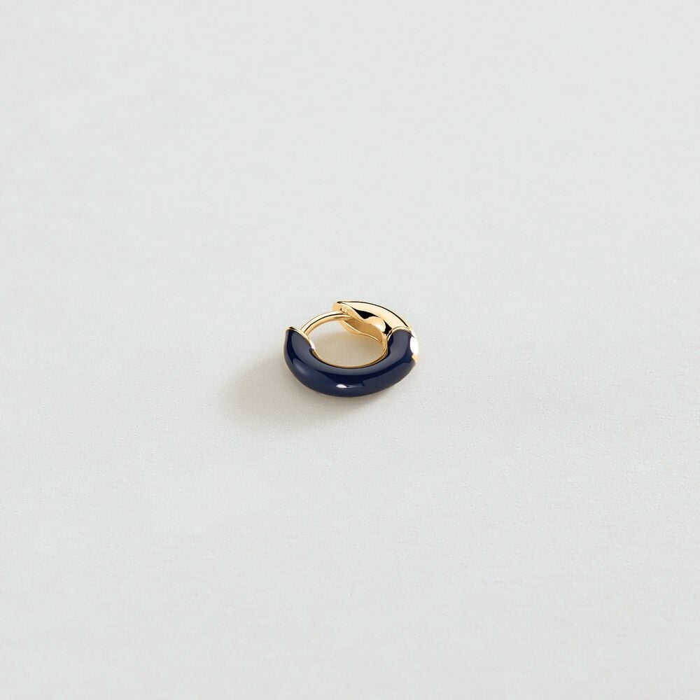 Hoop piercing LEIANA - Blue / Gold - Hoop piercing  | Agatha