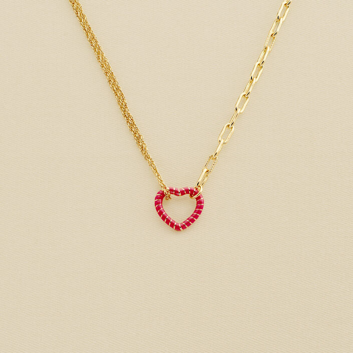 Choker necklace SESHA - Pink / Gold - All jewellery  | Agatha