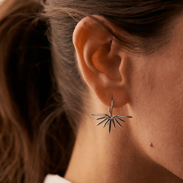 Long earrings RADIEUX - Silver - All jewellery  | Agatha
