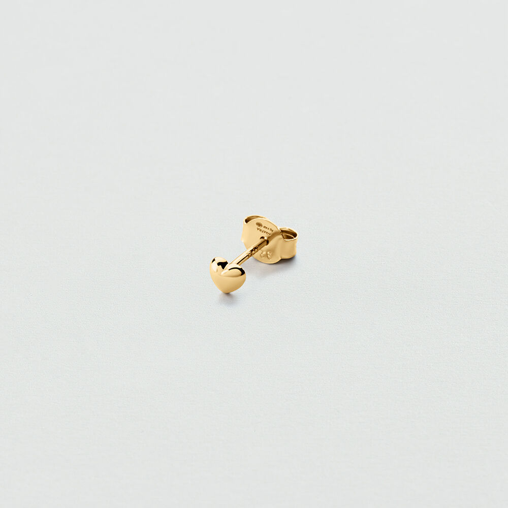 Single stud earring HEART MIX & MATCH - Golden - Earrings  | Agatha