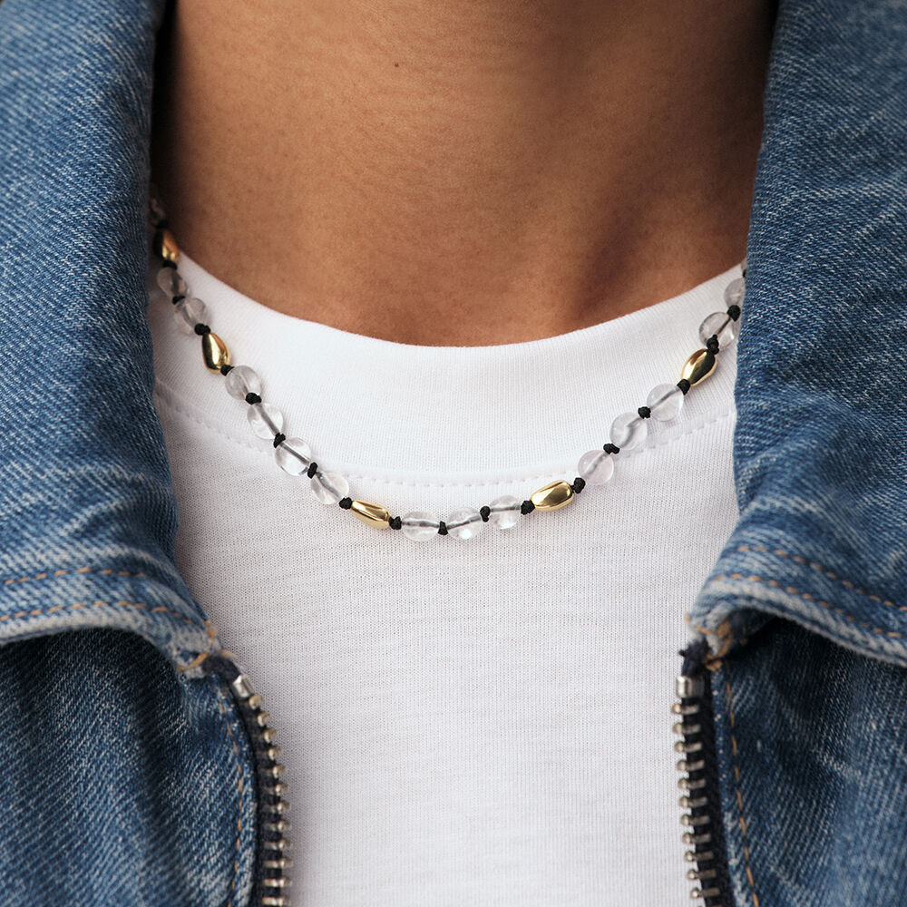 Choker necklace ODYSSEE - Black / Gold - Choker necklace  | Agatha