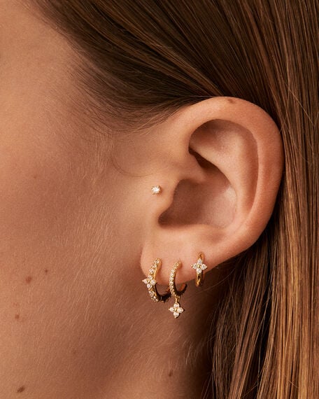 Piercing stud MINI - Crystal / Golden - All jewellery  | Agatha