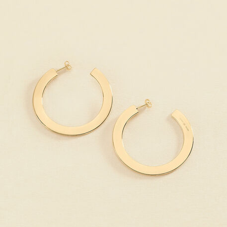 Hoops LINES - Golden - All earings  | Agatha