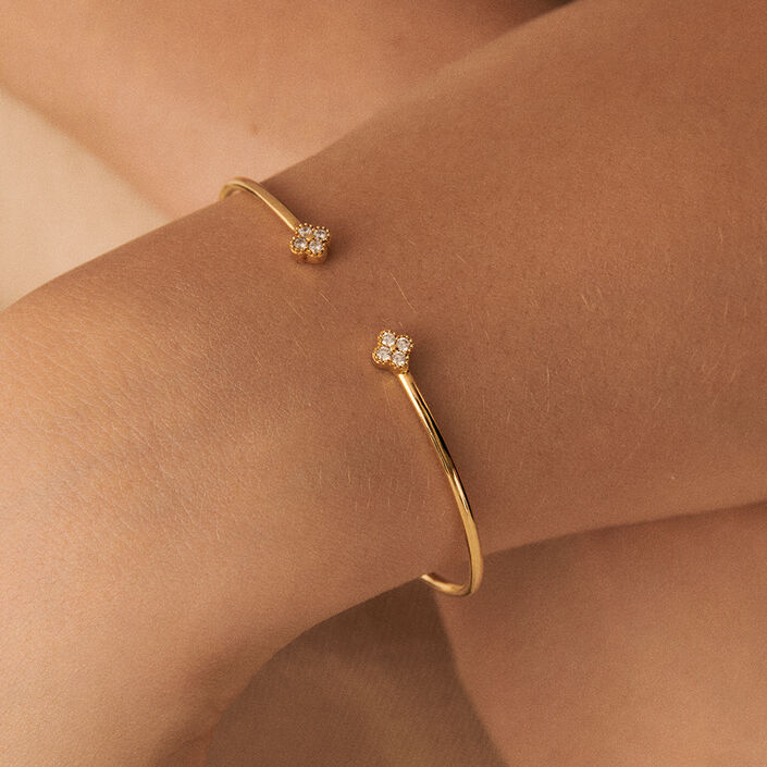 Bangle BELOVED - Crystal / Golden - All jewellery  | Agatha