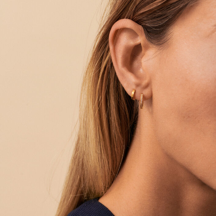 Hoop piercing CRIODIAM - Crystal / Gold - All jewellery  | Agatha
