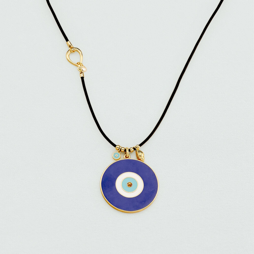 Long necklace CYCLADES - Blue / Gold - Outlet  | Agatha
