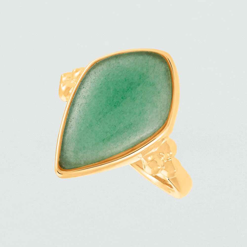 Thin ring MOON - Aventurine - Jewellery  | Agatha