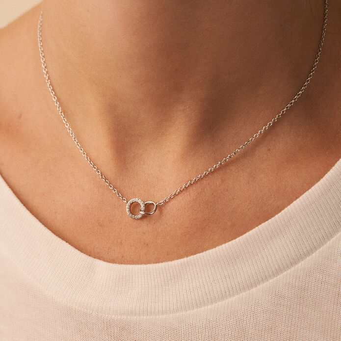 Choker necklace RONDOU - Crystal / Silver - All jewellery  | Agatha