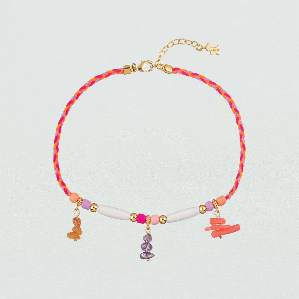 Ankle chain RODEO - Multicolor / Gold - Outlet  | Agatha