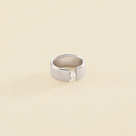 Large ring JADE - Crystal / Silver - All jewellery  | Agatha