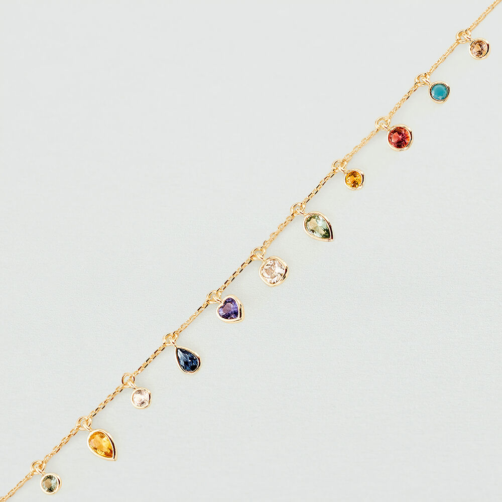 Link bracelet CANDY - Multicolor / Gold - Bracelets  | Agatha