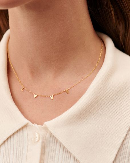 Choker necklace WITH LOVE - Golden - All jewellery  | Agatha