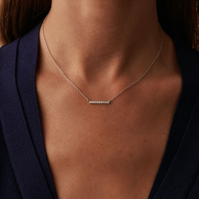 Choker necklace BARSHINE - Crystal / Silver - All jewellery  | Agatha