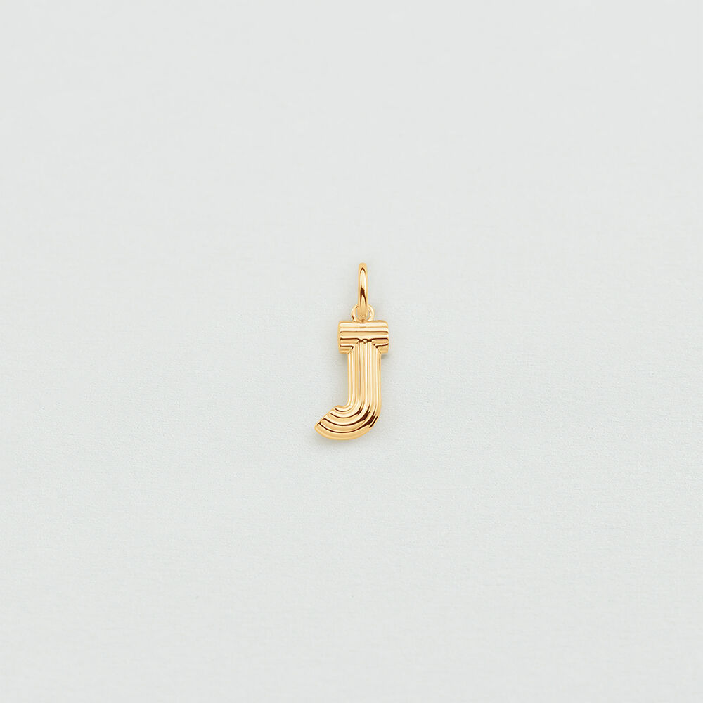 Pendant LETTER J - Golden - Jewellery  | Agatha