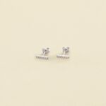 Stud earrings BARSHINE - Crystal / Silver - All earings  | Agatha