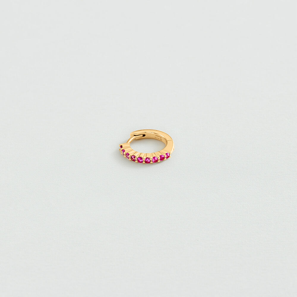 Hoops MIX & MATCH - Pink / Gold - Earrings  | Agatha
