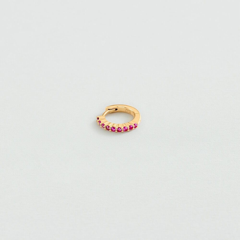 Hoops MIX & MATCH - Pink / Gold - Earrings  | Agatha
