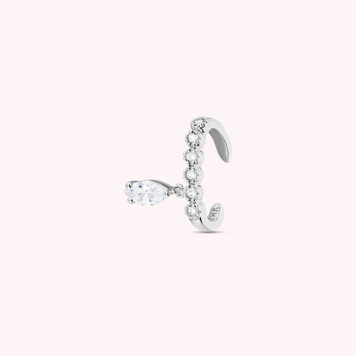 Ear cuff NAVETA - Crystal / Silver - All jewellery  | Agatha