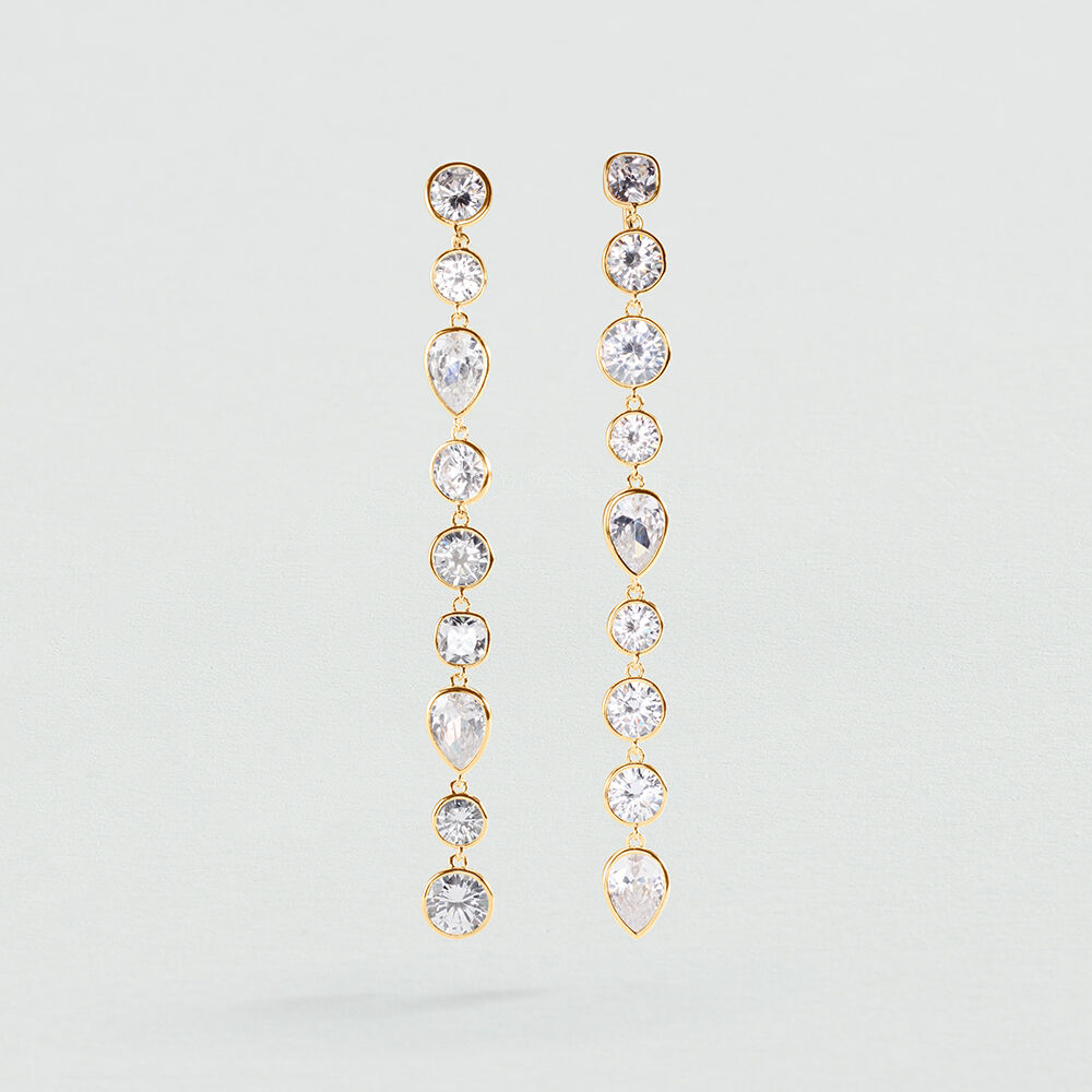 Clip earrings CANDY - Crystal / Golden - Clip earrings  | Agatha