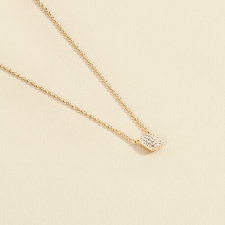 Choker necklace GLORIA - Crystal / Golden - All jewellery  | Agatha
