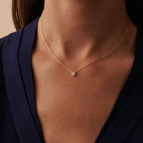 Choker necklace BELOVED - Crystal / Golden - All jewellery  | Agatha