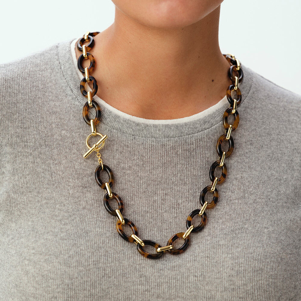 Mid-length necklace ARIA - Scale / Golden - Mid-length necklace  | Agatha