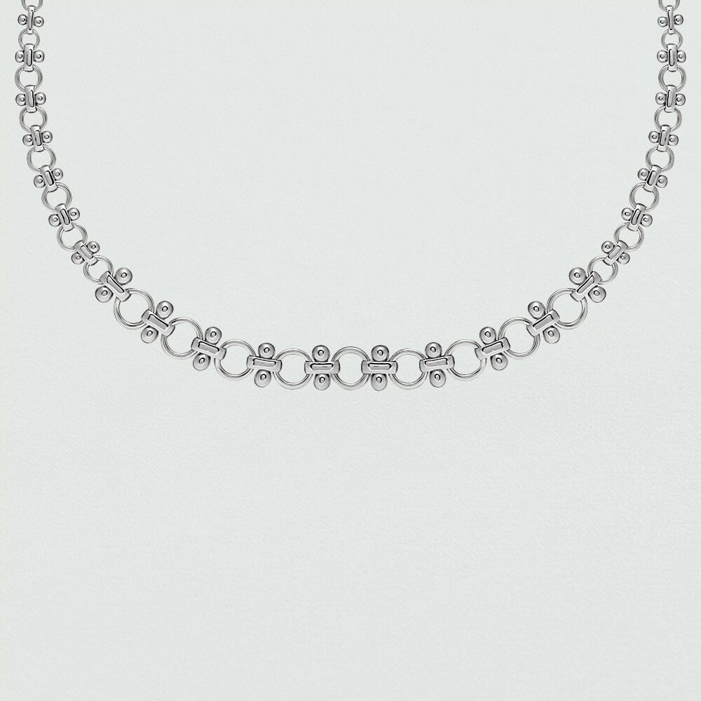 Mid-length necklace CHAIN - Silver - Mid-length necklace  | Agatha