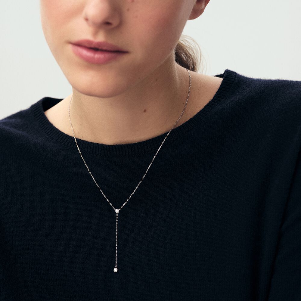 Choker necklace BRILLANT - Crystal / Silver - Choker necklace  | Agatha