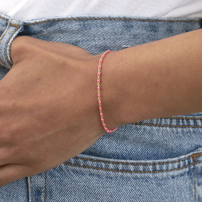 Link bracelet SMARTY - Neon pink - All bracelets  | Agatha