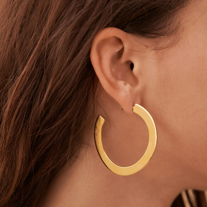 Hoops LINES - Golden - All earings  | Agatha