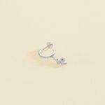 Hoop piercing SNAKY - Crystal / Silver - All jewellery  | Agatha