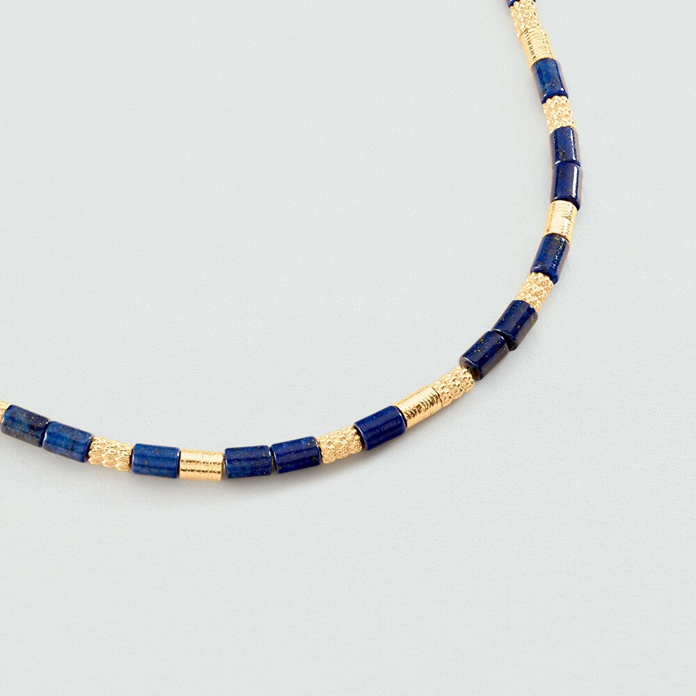 Choker necklace PETRA - Lapis / Gold - Choker necklace  | Agatha