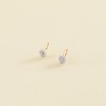 Long earrings BLOSSOM - Crystal / Golden - All jewellery  | Agatha