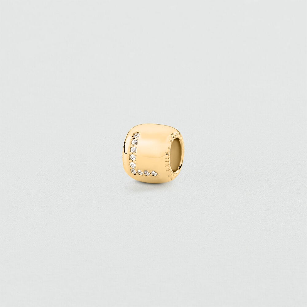 Pendant LUCKY LETTER L - Crystal / Golden - Jewellery  | Agatha