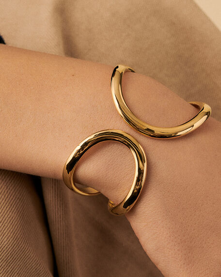 Cuff LINES - Golden - All bracelets  | Agatha