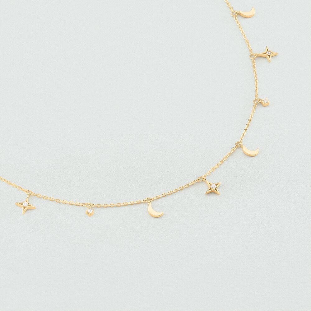 Choker necklace GALAXY - Crystal / Golden - Choker necklace  | Agatha