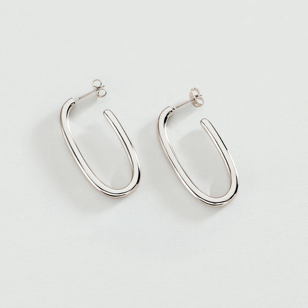 Hoops CHAIN - Silver - Earrings  | Agatha