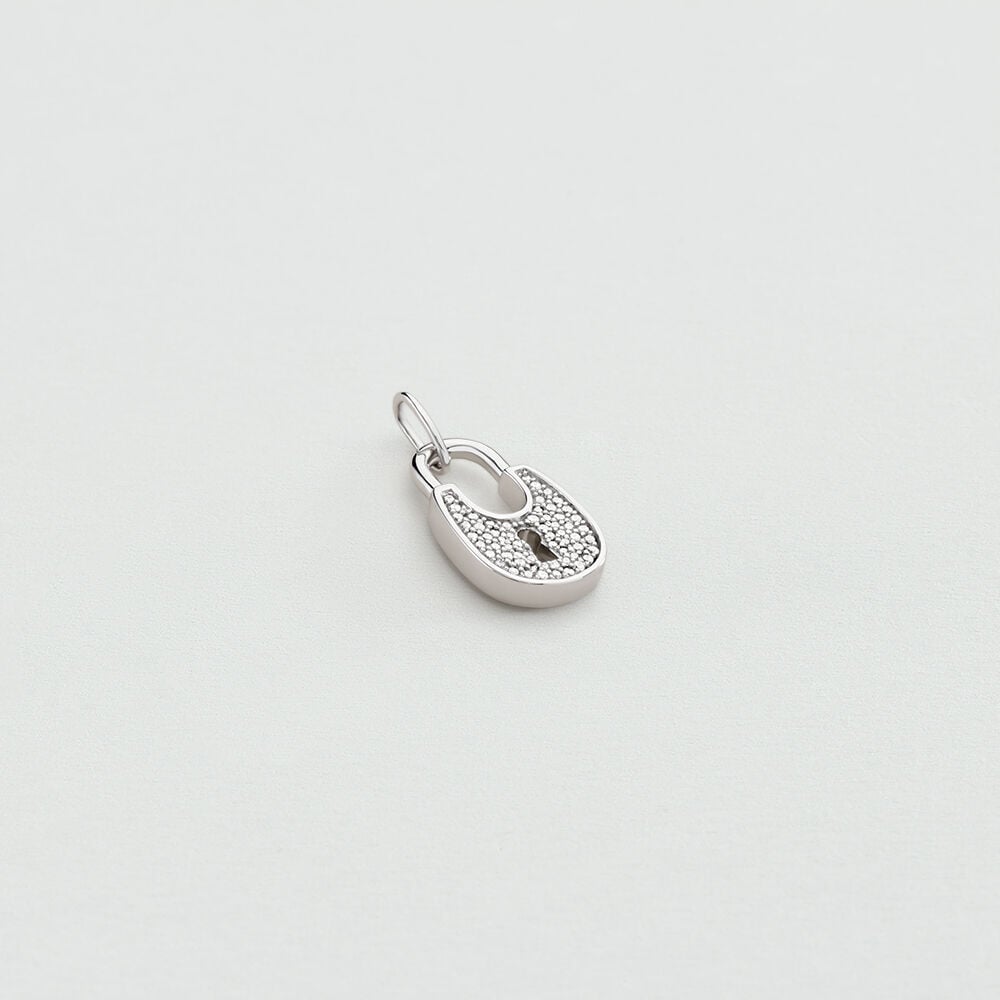 Pendant PADLOCK - Crystal / Silver - Outlet  | Agatha