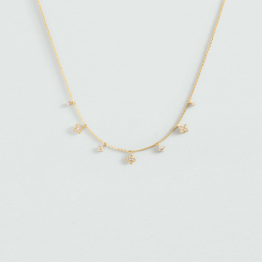 Choker necklace BELOVED - Crystal / Golden