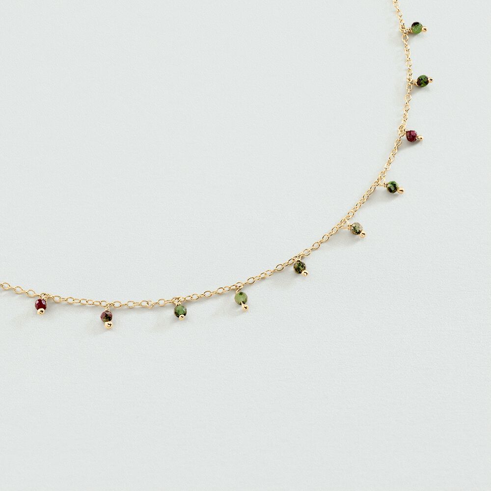 Choker necklace DANGLE - Green - Choker necklace  | Agatha