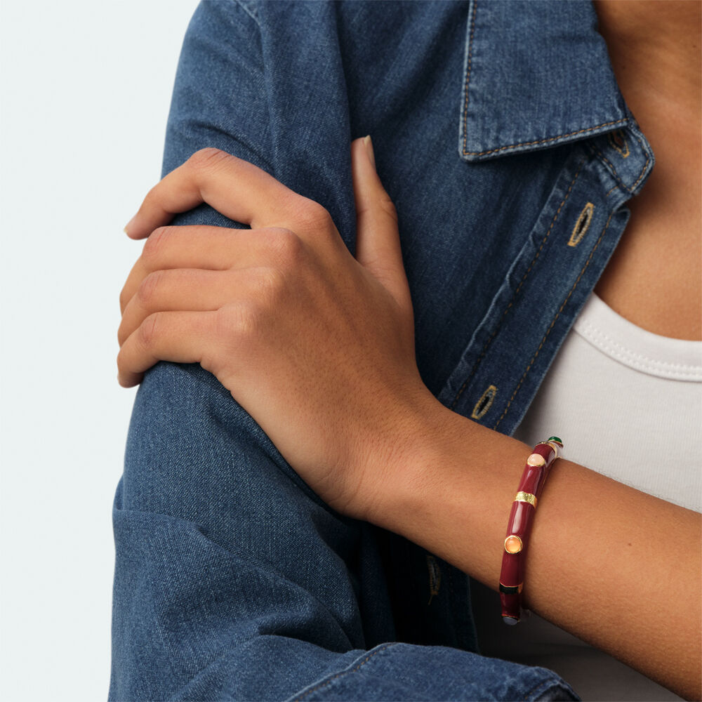 Bangle PANGEA - Burgundy / Golden - Bangle  | Agatha