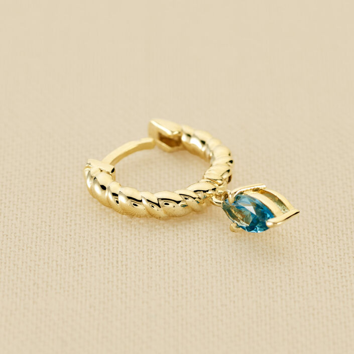 Hoop piercing MAMBA - Turquoise / Gold - All jewellery  | Agatha