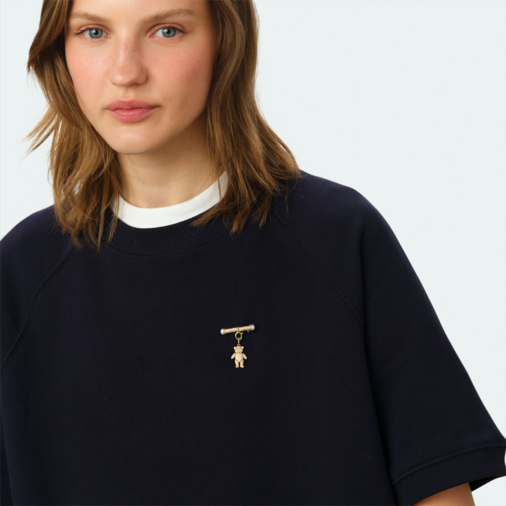 Brooch T-BAR - White / Gold - Brooches  | Agatha