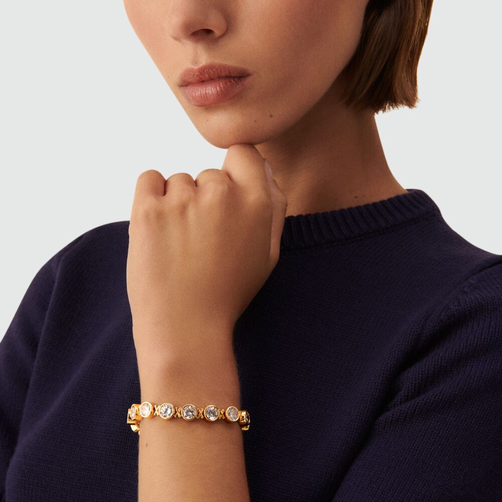 Link bracelet N-13 - Crystal / Golden - Bracelets  | Agatha