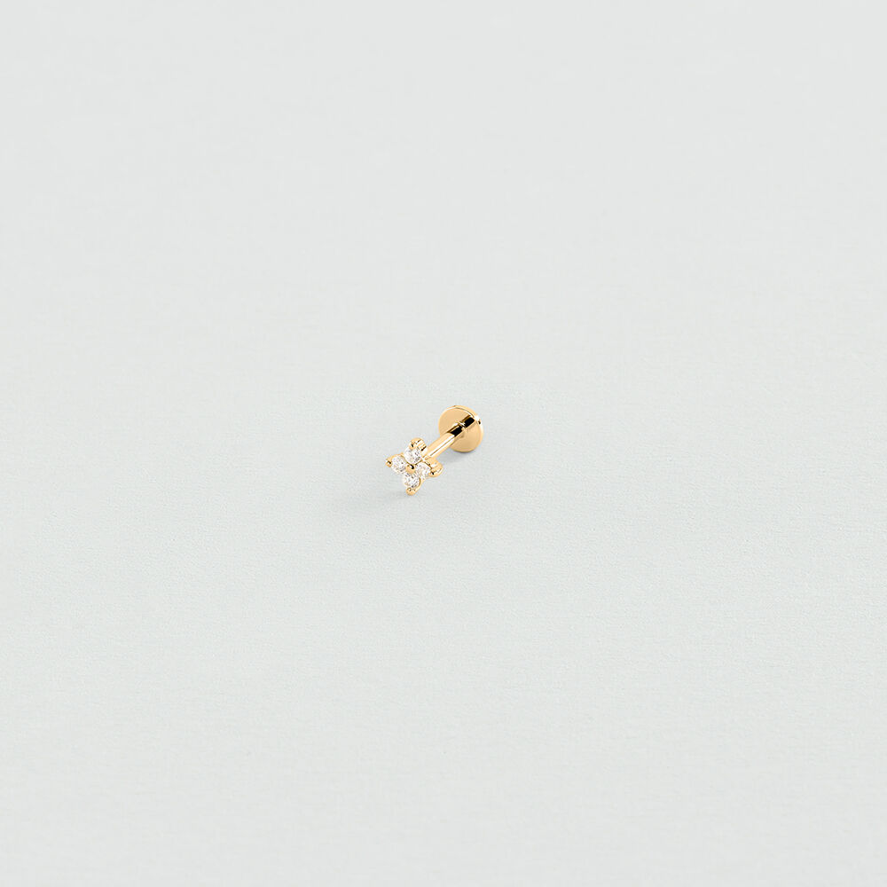 Piercing Helix & Tragus MIX& MATCH - Crystal / Golden - Genuine silver  | Agatha