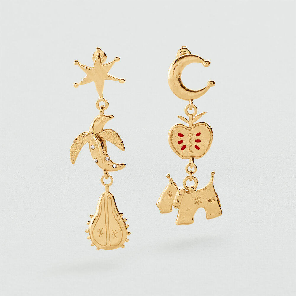 Hoops PANGEA - Golden / Multicolor - Earrings  | Agatha