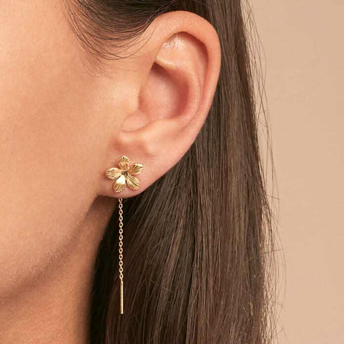 Piercing stud BLOOMY - Golden - All jewellery  | Agatha
