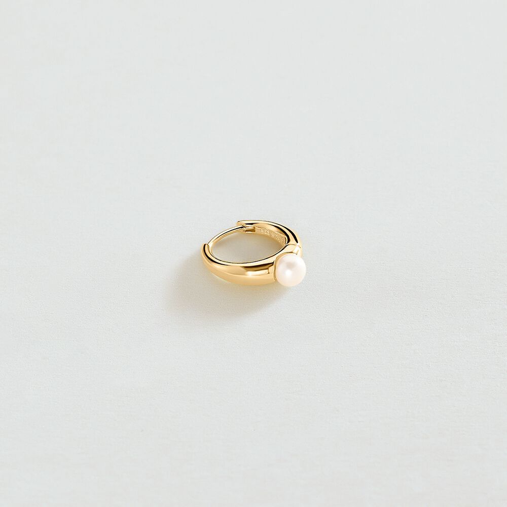 Hoop piercing LISA - Pearl / Gold - Hoop piercing  | Agatha